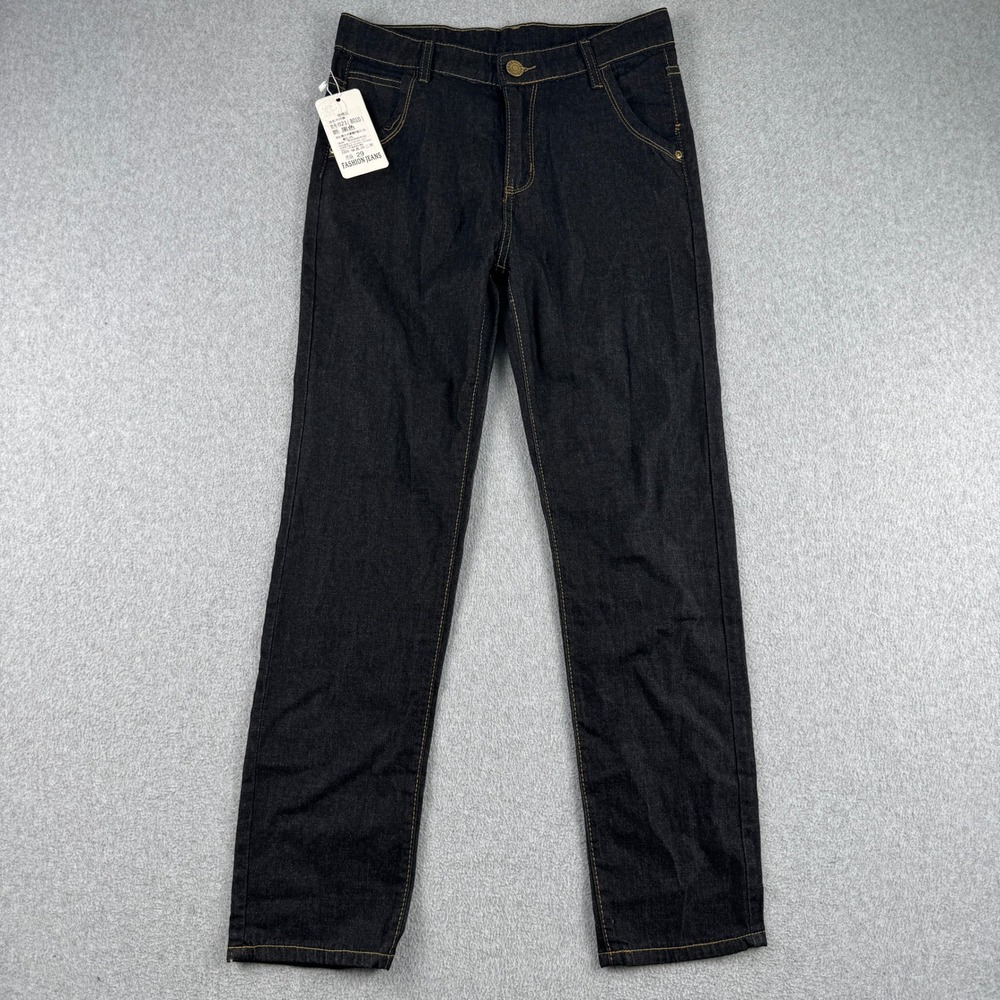 Fashion Jeans Jeans Mens 29 021(8010) Black Stretch Contrast Stitch NEW